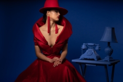 Red with Blue Phone